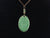 2.5" Oval Leaf Pendant Necklace J1063