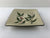 Black Banded Leaf Dish With Berries 17085